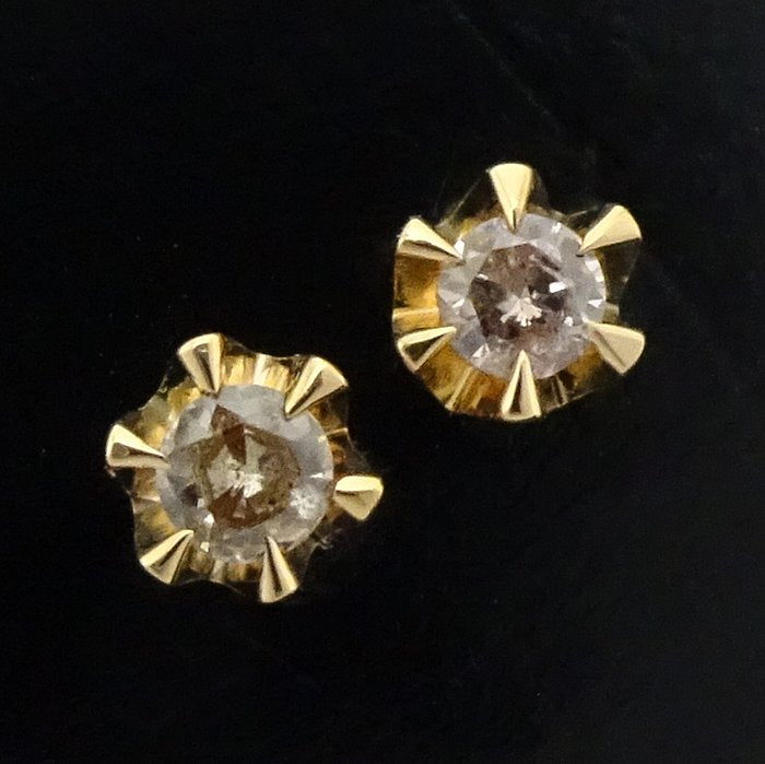 Diamond Earrings 0.05ct x2 K18YG Yellow Gold