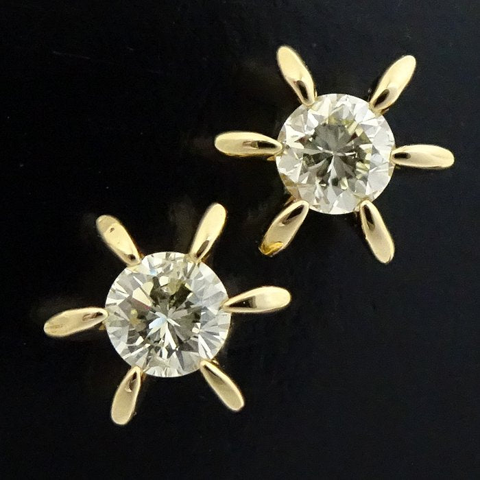 K18YG Diamond Earrings 0.16ct Yellow Gold