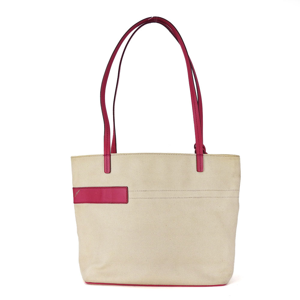 Bally Canvas Leather Tote Bag