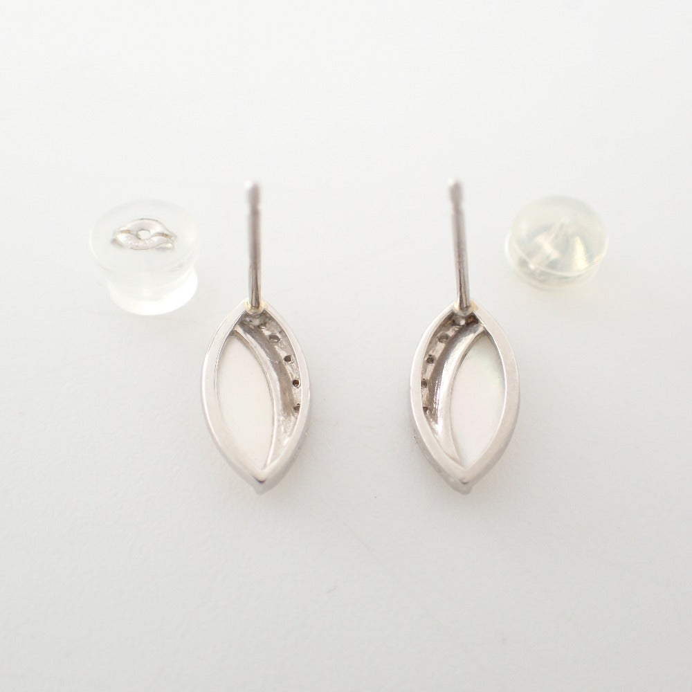 LuxUness  VENDOME AOYAMA Pt950/Pt900 Shell Diamond Jewelry - Excellent Condition Metal Earrings in Great Condition