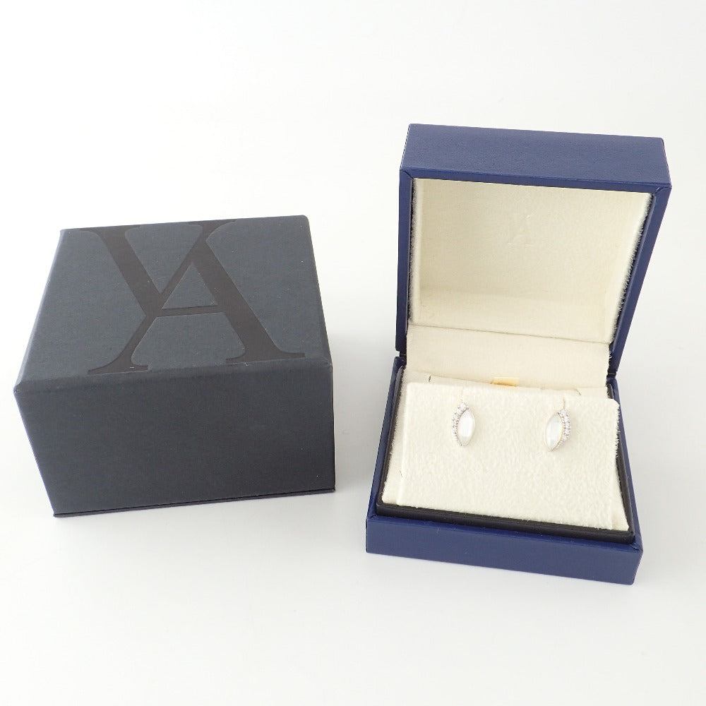 LuxUness  VENDOME AOYAMA Pt950/Pt900 Shell Diamond Jewelry - Excellent Condition Metal Earrings in Great Condition