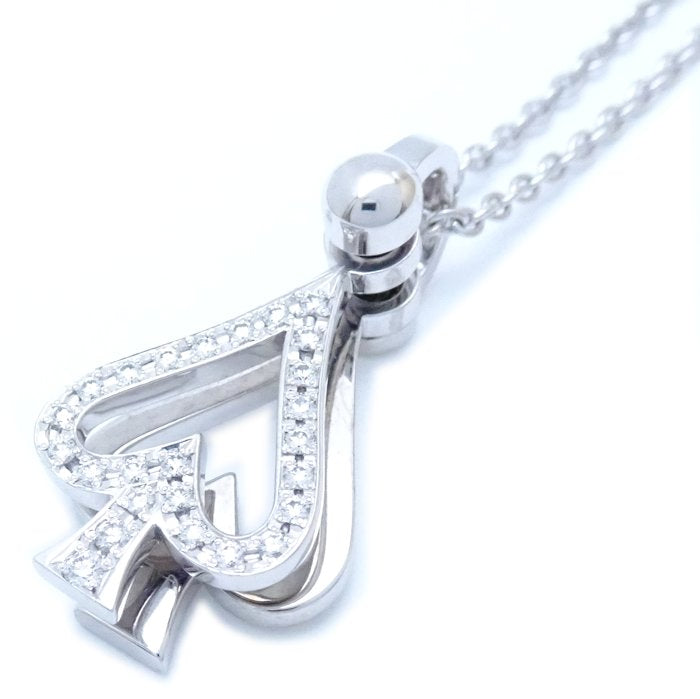 Waltham K18WG Diamond Swing Necklace