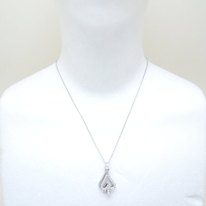 Waltham K18WG Diamond Swing Necklace