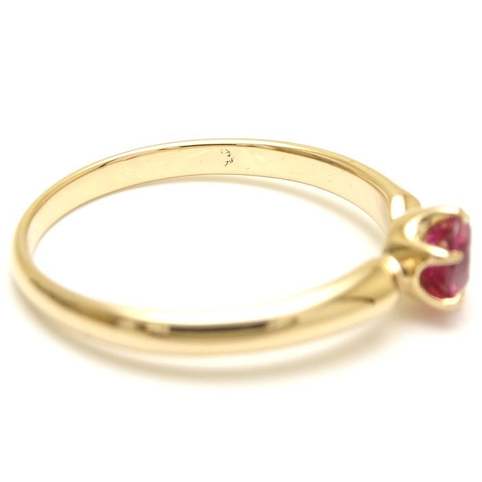 4℃ Ruby Ring K18YG Yellow Gold Size 8