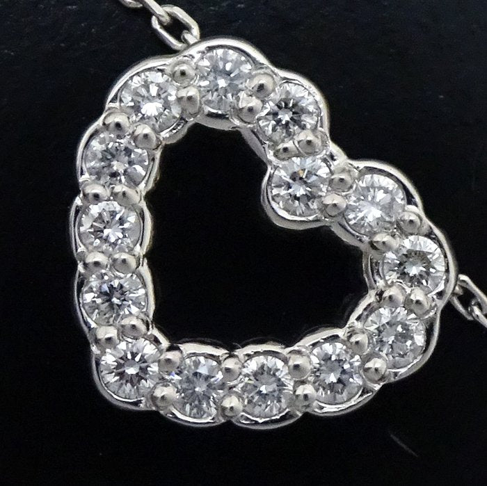 VENDOME Aoyama Diamond Heart Necklace Pt950/Pt850