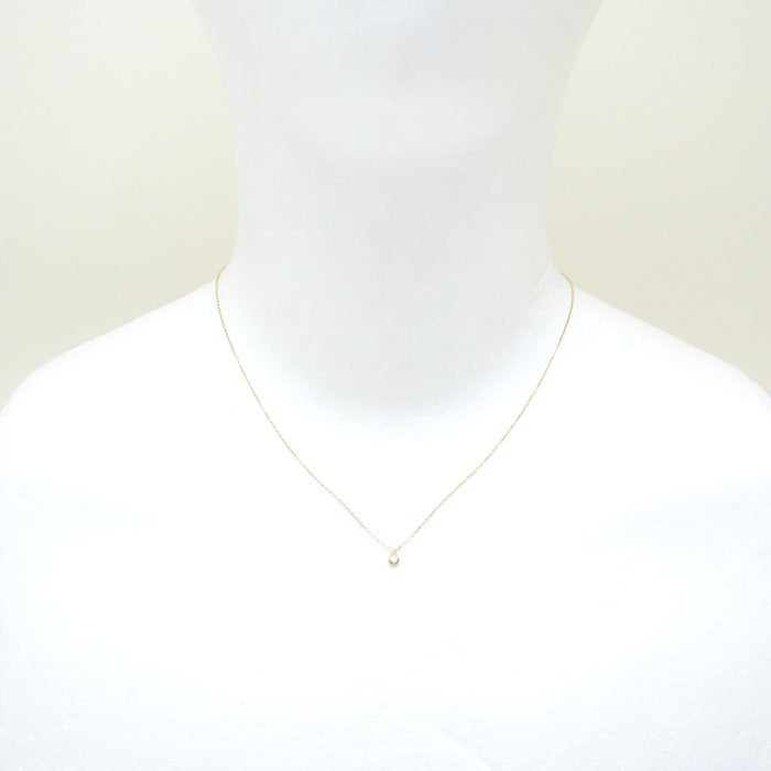 Agate Diamond Necklace K18YG Yellow Gold