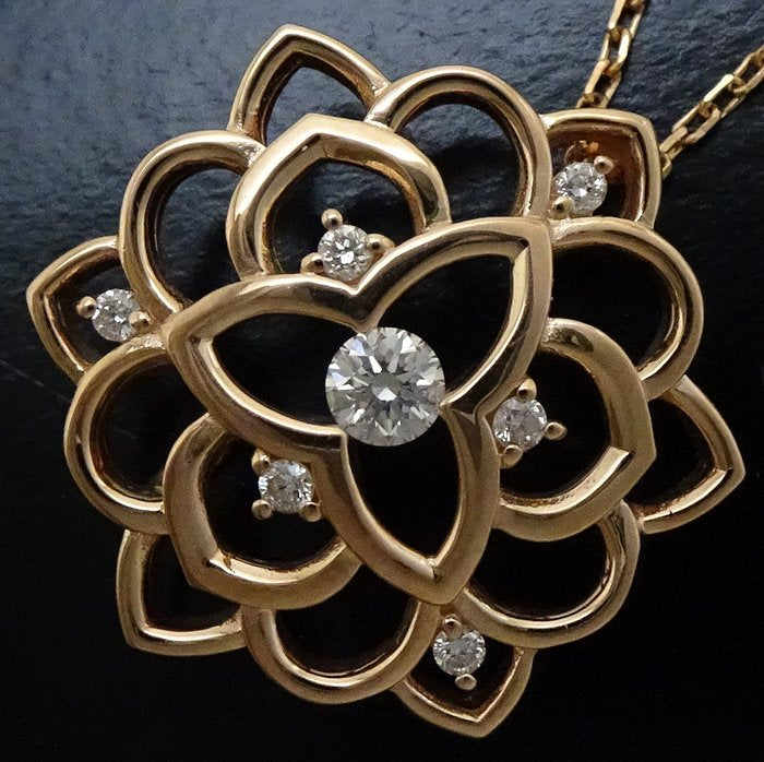 4℃ Diamond Necklace K18PG Pink Gold