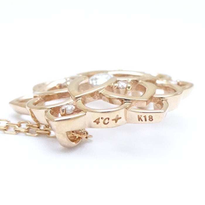 4℃ Diamond Necklace K18PG Pink Gold