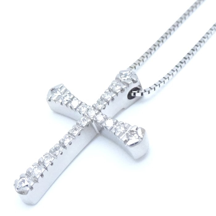 VENDOME Aoyama Diamond Cross Necklace K18WG