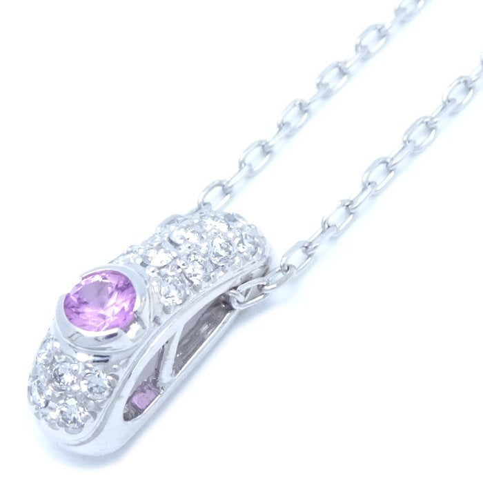 Mikimoto Pink Sapphire Diamond Necklace K18WG