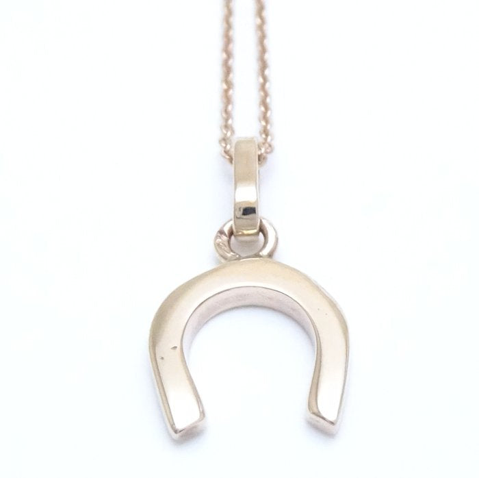 agete K10YG Horseshoe Necklace Yellow Gold