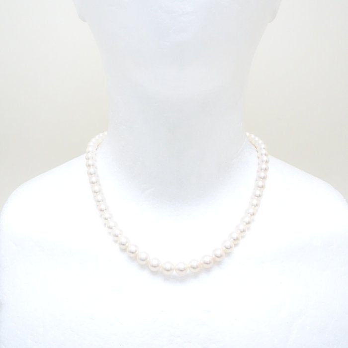 Mikimoto Pearl Necklace & Earrings Set K18WG