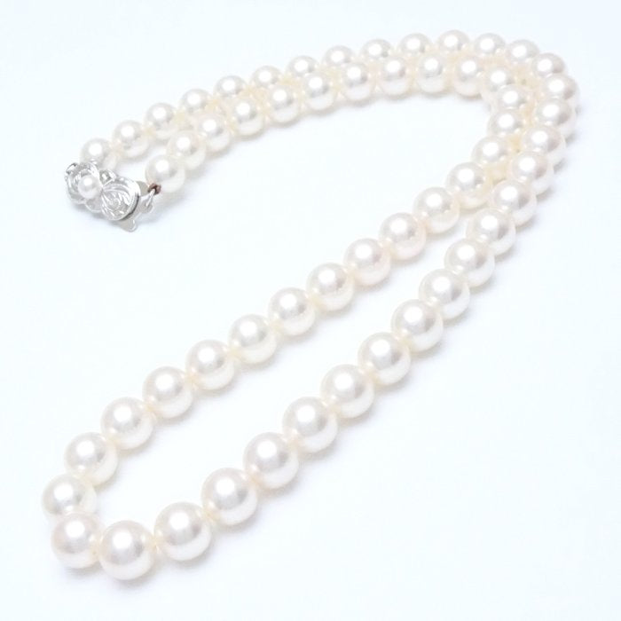 Mikimoto Pearl Necklace & Earrings Set K18WG