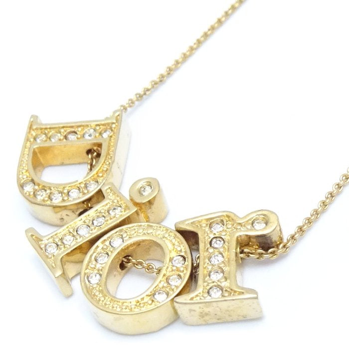 Dior Logo Necklace Gold Plated