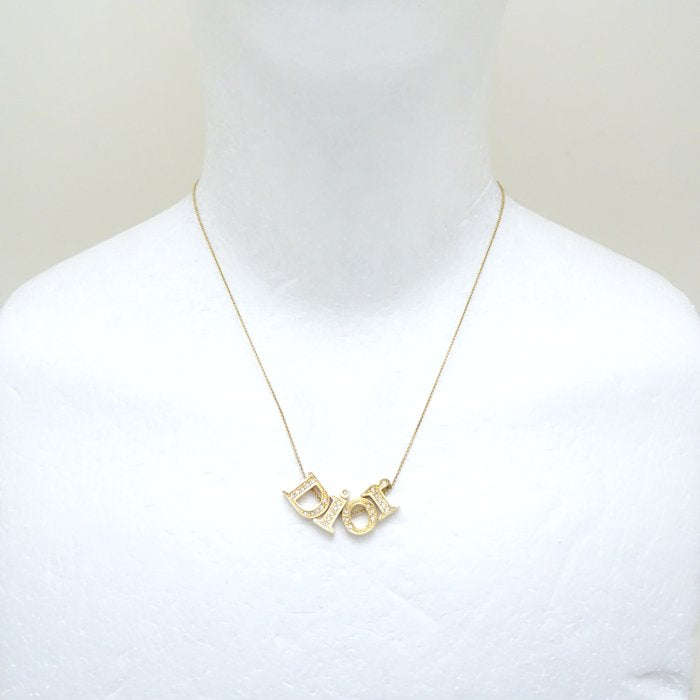 Dior Logo Necklace Gold Plated