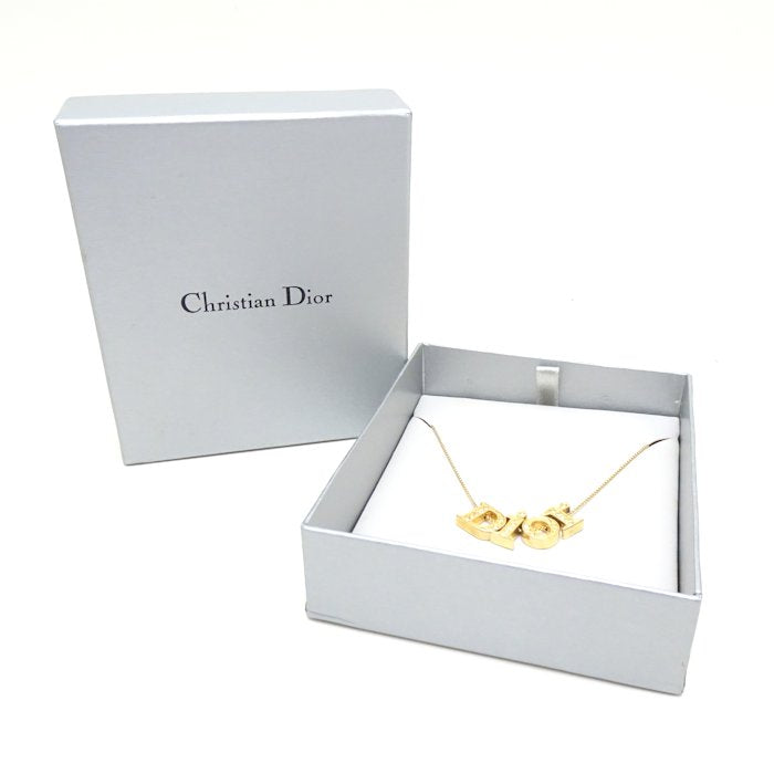 Dior Logo Necklace Gold Plated