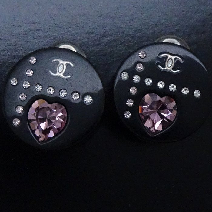 Chanel Coco Mark Heart Earrings 04A