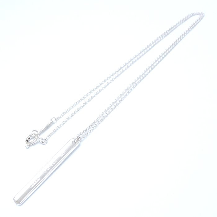 Tiffany & Co Silver 1837 Bar Tag Pendant Necklace