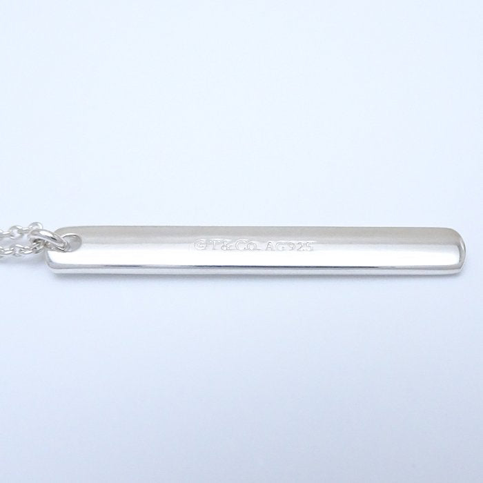 Tiffany & Co Silver 1837 Bar Tag Pendant Necklace