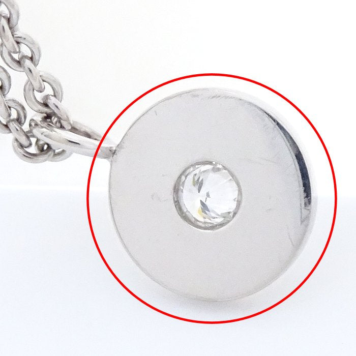 Tiffany & Co 1837 Circle Necklace 1P Diamond K18WG White Gold