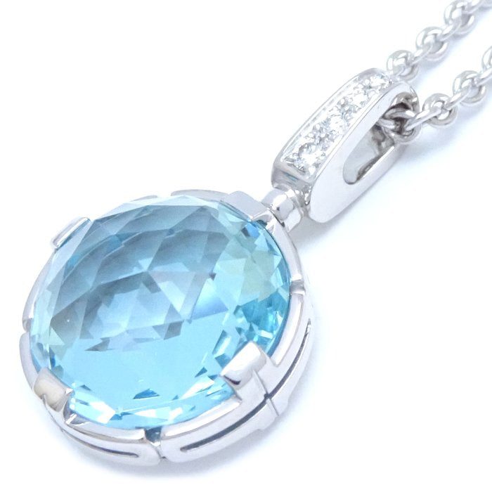 Bvlgari Parentesi Necklace Blue Topaz Diamond K18WG