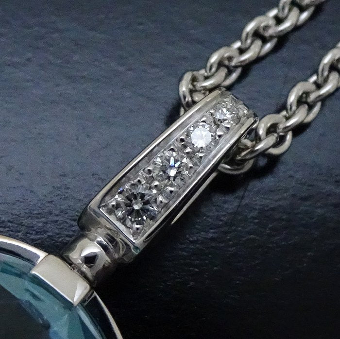 Bvlgari Parentesi Necklace Blue Topaz Diamond K18WG