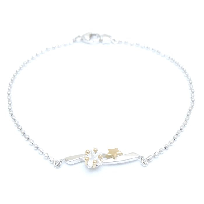 Shooting Star Bracelet Silver925 K18YG Crystal