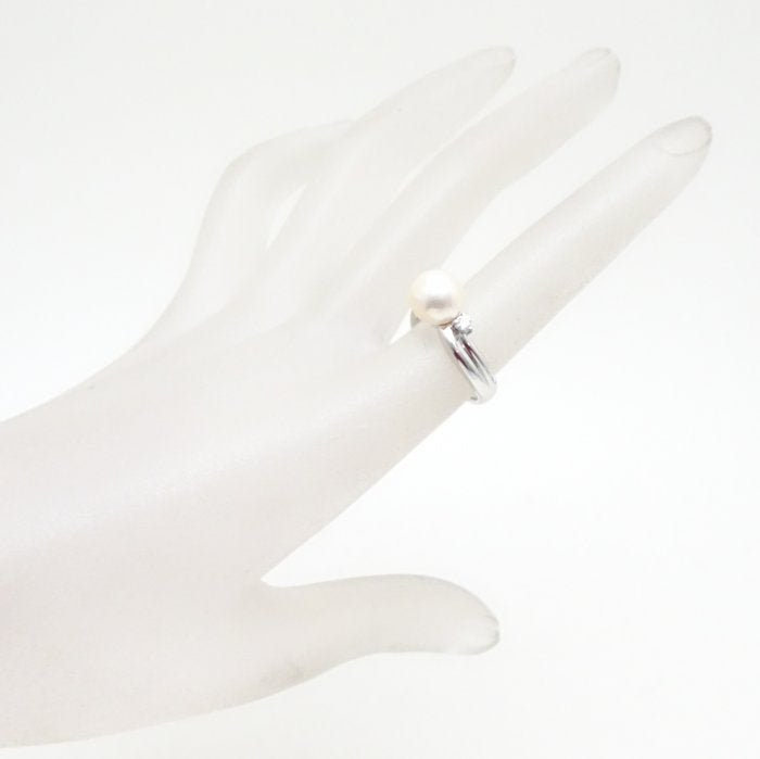 TASAKI Pearl Diamond Ring Pt900 Platinum