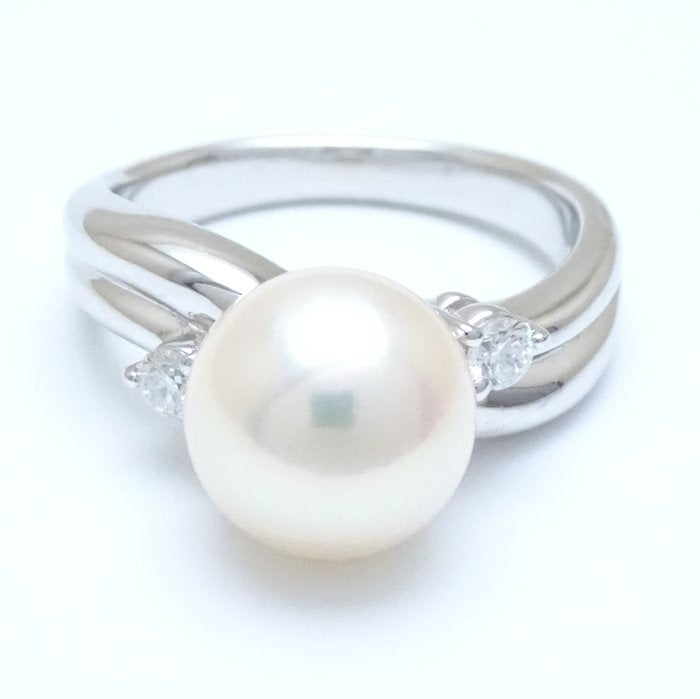 TASAKI Pearl Diamond Ring Pt900 Platinum