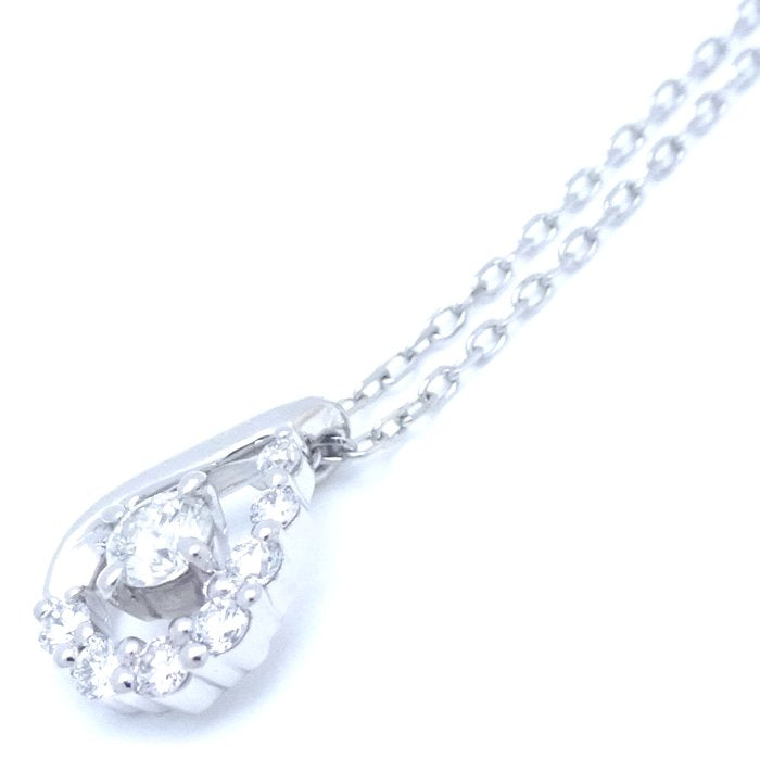 4℃ Diamond Teardrop Necklace Pt850 Platinum