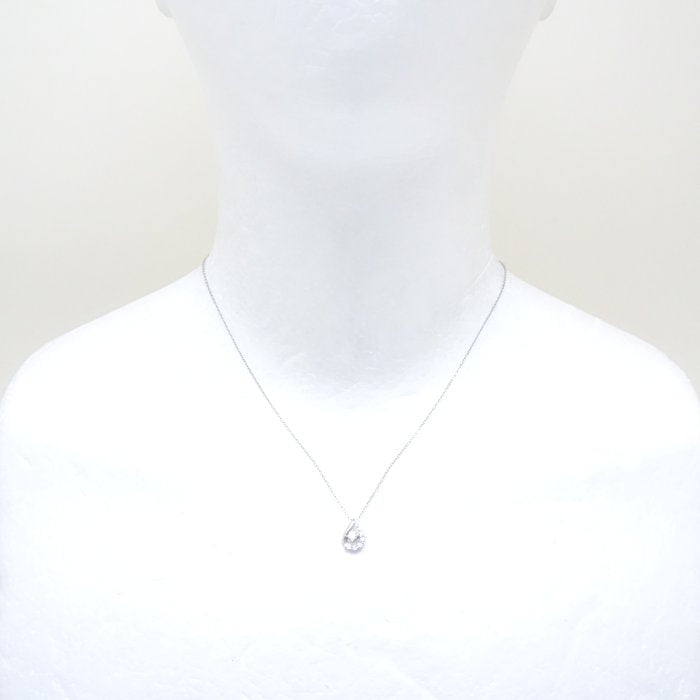 4℃ Diamond Teardrop Necklace Pt850 Platinum