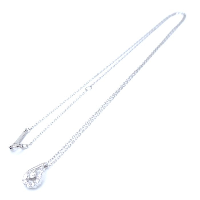 4℃ Diamond Teardrop Necklace Pt850 Platinum