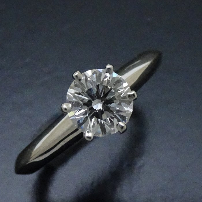 Tiffany & Co Solitaire Diamond Ring 0.56ct Pt950