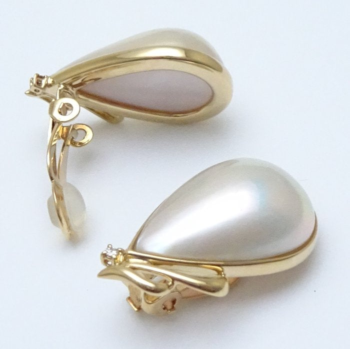 TASAKI Pearl Diamond Earrings K18YG