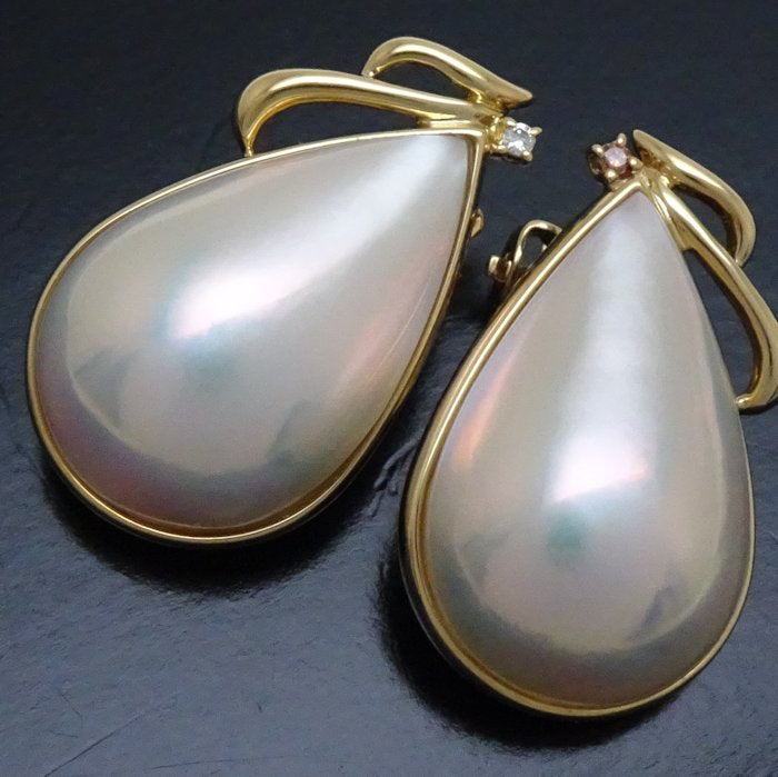 TASAKI Pearl Diamond Earrings K18YG