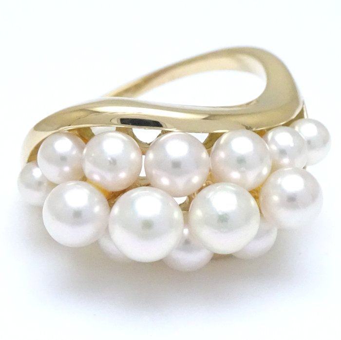 Mikimoto Pearl Ring K18YG Yellow Gold