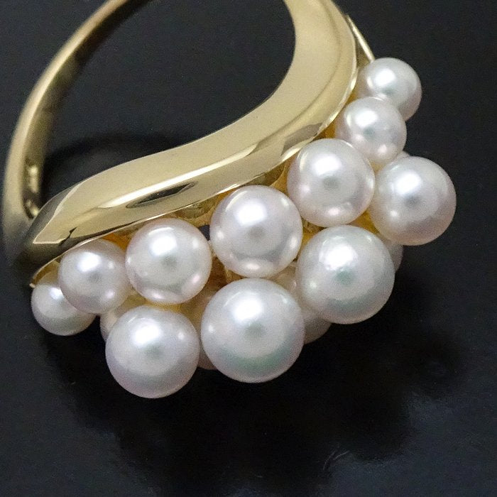 Mikimoto Pearl Ring K18YG Yellow Gold