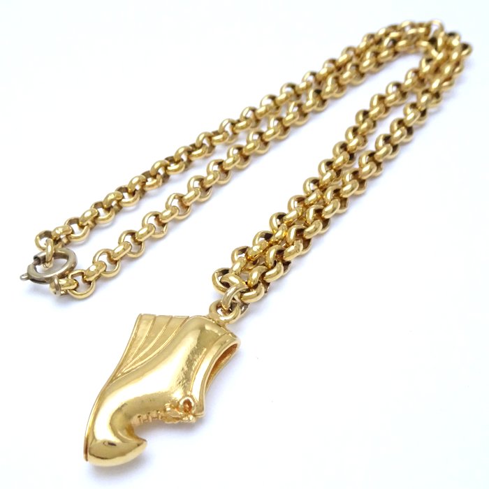 Salvatore Ferragamo Boot Motif Necklace Gold Plated