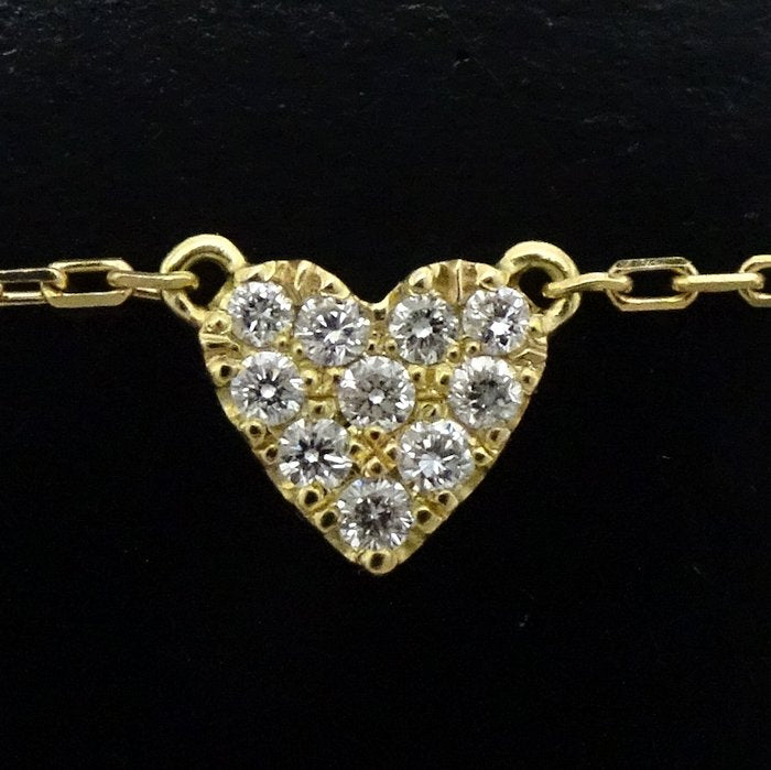 AHKAH Diamond Heart Necklace K18YG Gold