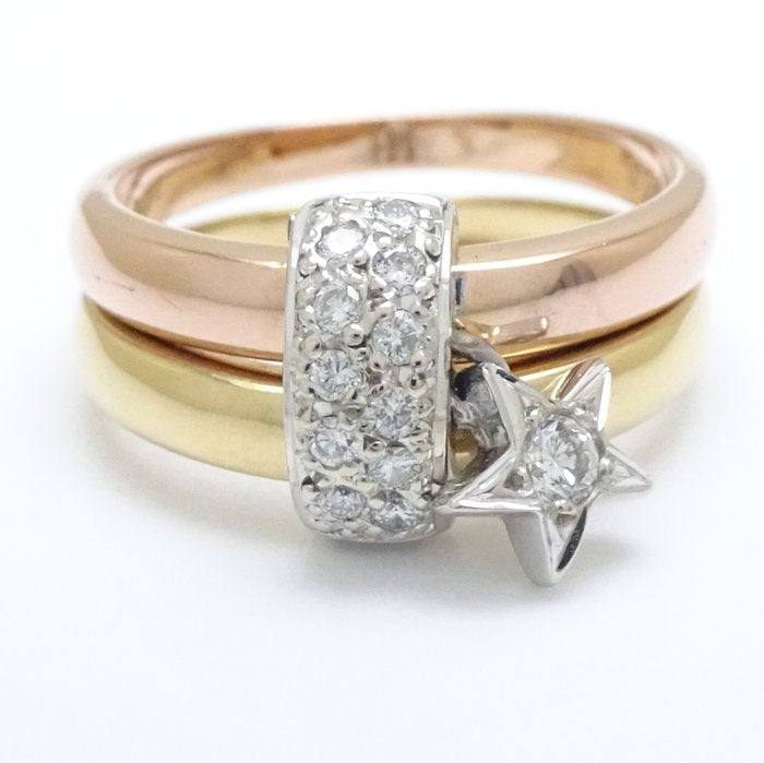 Star Jewelry Diamond Ring K18 Gold