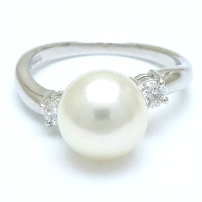 TASAKI Pearl Diamond Ring Pt900