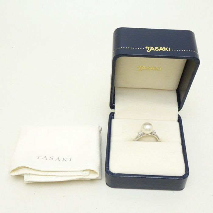 TASAKI Pearl Diamond Ring Pt900