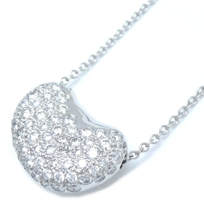 Tiffany & Co Diamond Bean Necklace Pt950 Platinum