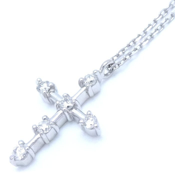 4℃ Diamond Cross Necklace Pt850 Platinum