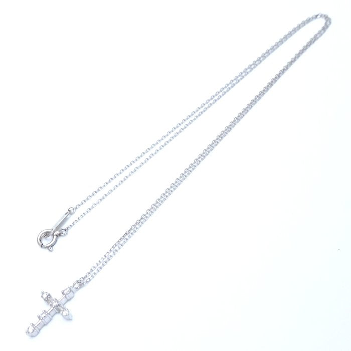 4℃ Diamond Cross Necklace Pt850 Platinum