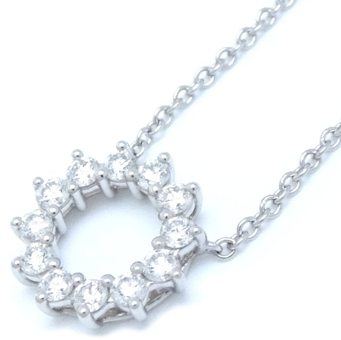 Tiffany & Co Platinum Diamond Open Circle Necklace