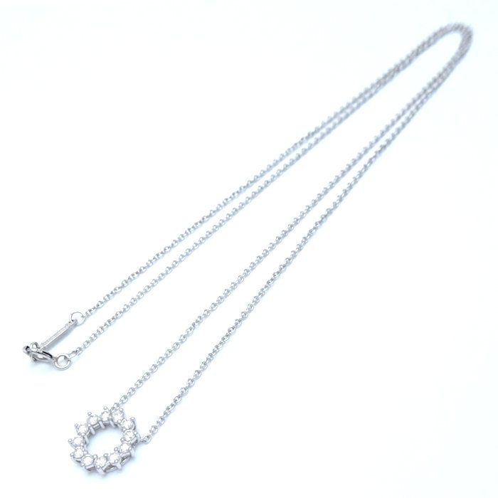 Tiffany & Co Platinum Diamond Open Circle Necklace