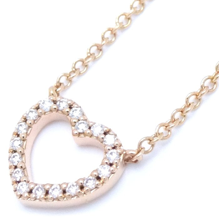 Tiffany & Co Metro Heart Diamond Necklace Rose Gold