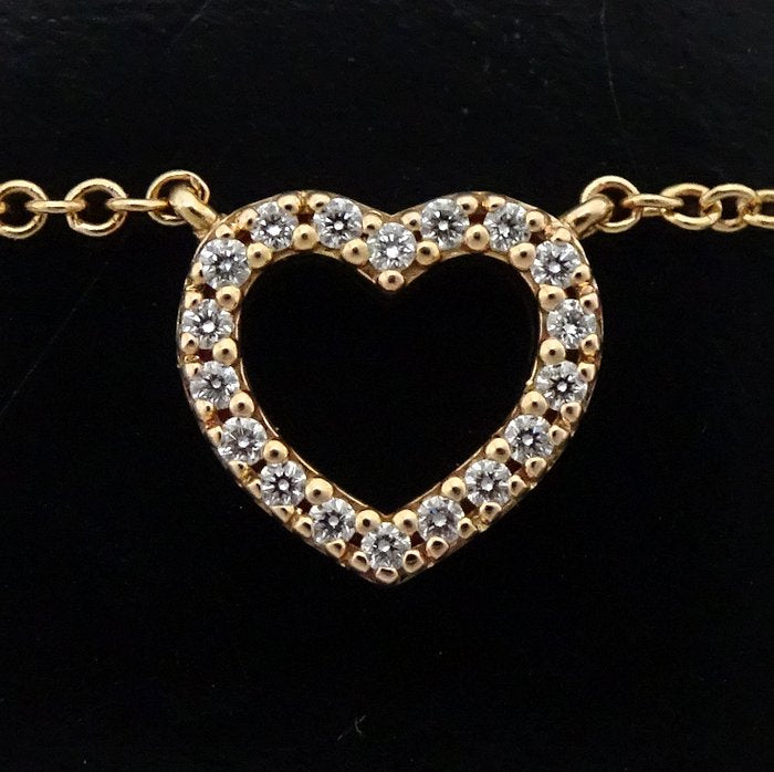 Tiffany & Co Metro Heart Diamond Necklace Rose Gold