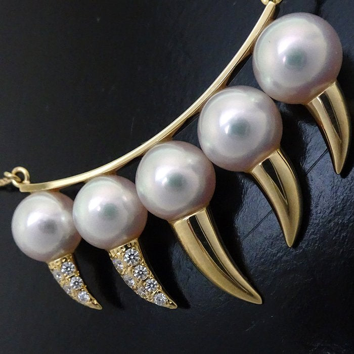 TASAKI Pearl Necklace K18YG Danger Fang